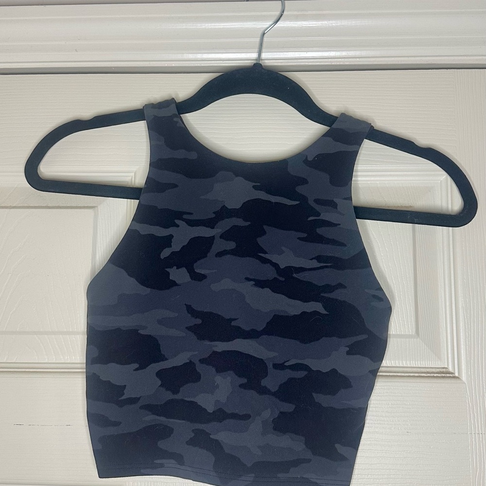 Athleta Black and Gray Camo Sports Bra